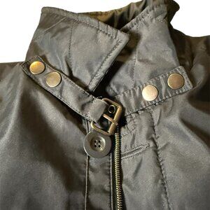 Men's Italian Montezemolo Navy Rain Coat with zip and button closure